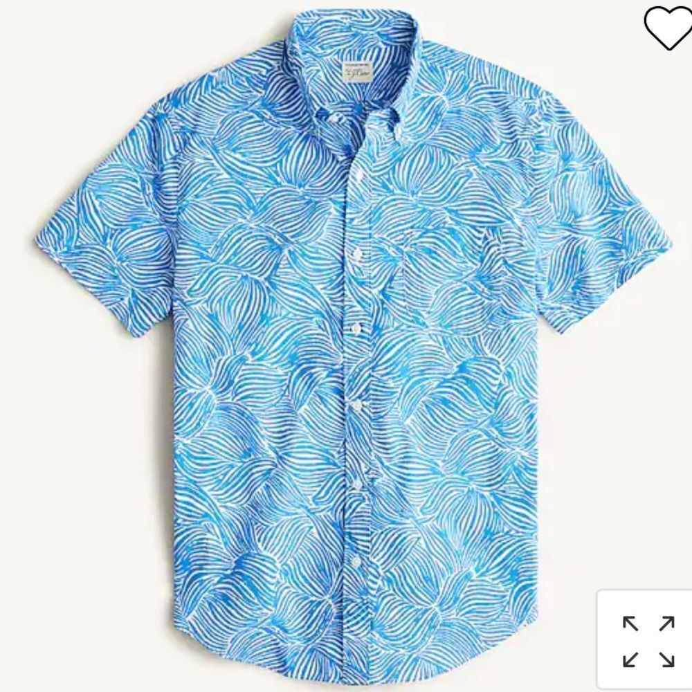 J Crew Short-sleeve slub cotton shirt L‎ Nwt see actual photo can’t find stock